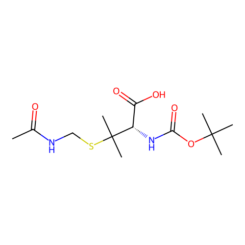 Boc-D-pen(acm)-OH structure