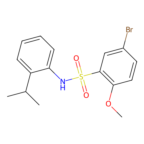 5-bromo-2-methoxy-N-(2-propan-2-ylphenyl)benzenesulfonamide structure