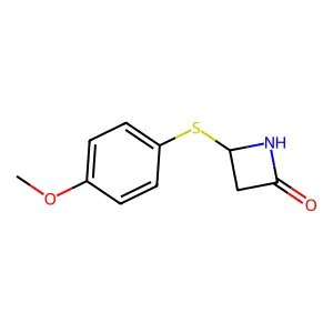 2-Azetidinone, 4-((4-methoxyphenyl)thio)- structure