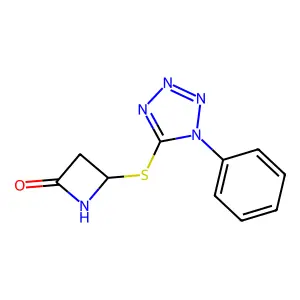 2-Azetidinone, 4-((1-phenyl-1H-tetrazol-5-yl)thio)- structure