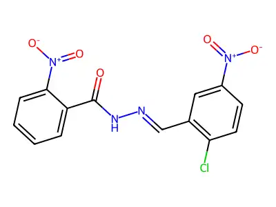 N'-(2-chloro-5-nitrobenzylidene)-2-nitrobenzohydrazide structure