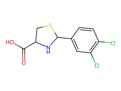 2-(3,4-dichlorophenyl)-1,3-thiazolidine-4-carboxylic Acid structure