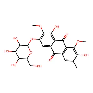 Aurantio-obtusin beta-D-glucoside structure