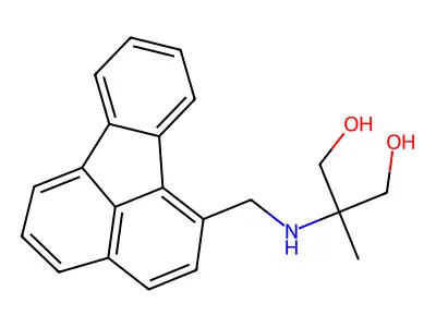 1,3-Propanediol, 2-((1-fluoranthenylmethyl)amino)-2-methyl- structure