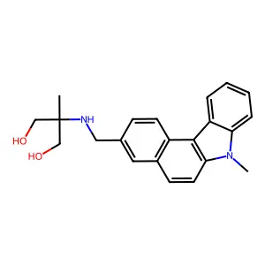 1,3-Propanediol, 2-methyl-2-(((7-methyl-7H-benzo(c)carbazol-3-yl)methyl)amino)- structure
