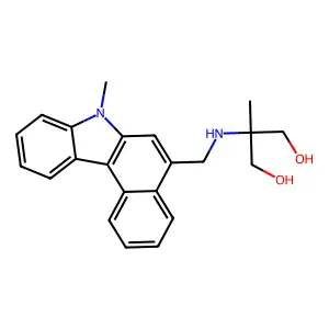 1,3-Propanediol, 2-methyl-2-(((7-methyl-7H-benzo(c)carbazol-5-yl)methyl)amino)- structure