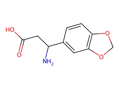 (R)-3-Amino-3-(benzo[d][1,3]dioxol-5-yl)propanoic acid structure