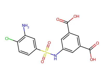 5-(3-Amino-4-chlorophenylsulfonamido)isophthalic acid structure