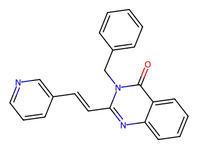 3-(Phenylmethyl)-2-[2-(3-pyridinyl)ethenyl]-4-quinazolinone structure