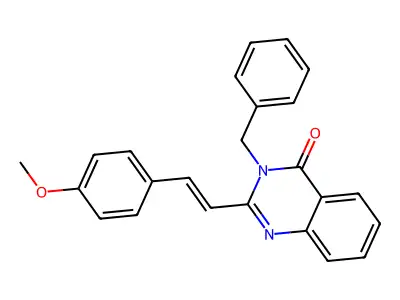 3-benzyl-2-[(E)-2-(4-methoxyphenyl)ethenyl]quinazolin-4-one structure