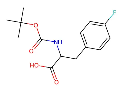 2-((tert-Butoxycarbonyl)amino)-3-(4-fluorophenyl)propanoic acid structure