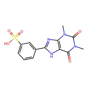 8-(3-Sulfophenyl)theophylline structure