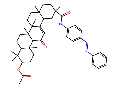 Olean-12-en-29-amide, 3-(acetyloxy)-11-oxo-N-[4-(phenylazo)phenyl]- structure