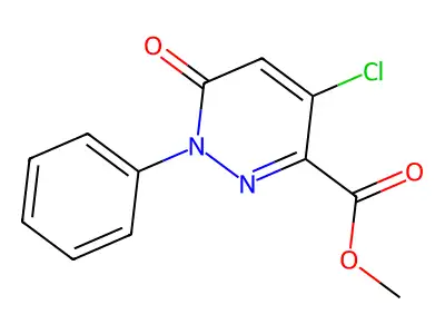 Methyl 4-chloro-6-oxo-1-phenyl-1,6-dihydropyridazine-3-carboxylate structure