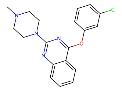 Quinazoline, 4-(3-chlorophenoxy)-2-(4-methyl-1-piperazinyl)- structure