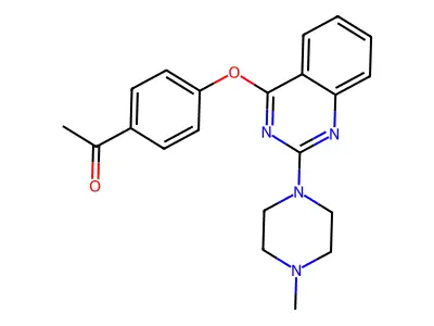 Ethanone, 1-(4-((2-(4-methyl-1-piperazinyl)-4-quinazolinyl)oxy)phenyl)- structure