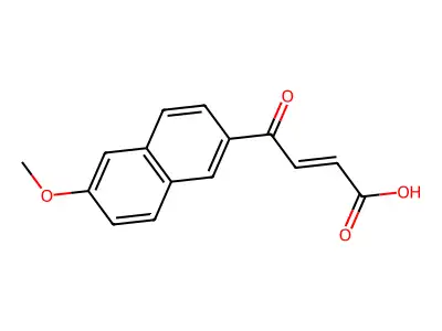 2-Butenoic acid,4-(6-methoxy-2-naphthalenyl)-4-oxo-, (2E)- structure