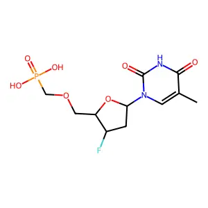 DiNa-5'-O-Phosphonomethyl-3'-F-dT structure