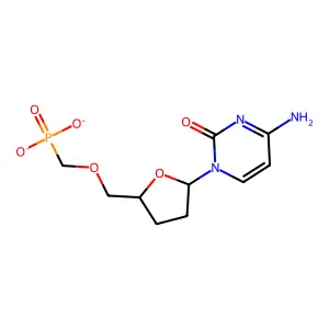 DiNa-5'-O-Phosphonomethyl-ddC structure