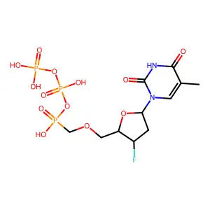 5'-O-Triphosphomethyl-3-FdT structure