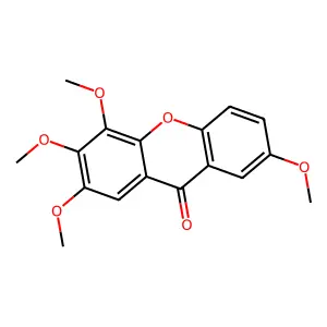 9H-Xanthen-9-one, 2,3,4,7-tetramethoxy- structure