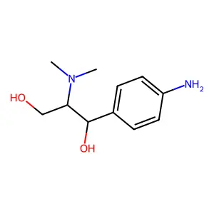(1S,2S)-1-(4-aminophenyl)-2-(dimethylamino)propane-1,3-diol structure