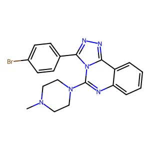 3-(4-Bromophenyl)-5-(4-methylpiperazino)[1,2,4]triazolo[4,3-c]quinazoline structure