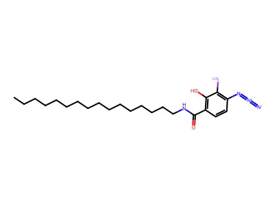 3-iodo-4-azido-N-hexadecylsalicylamide structure