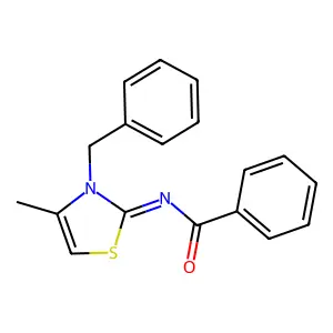 (Z)-N-(3-benzyl-4-methylthiazol-2(3H)-ylidene)benzamide structure