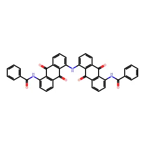 1,1'-Iminobis(5-benzamidoanthraquinone) structure
