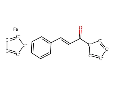 cyclopenta-1,3-diene;(E)-1-cyclopenta-2,4-dien-1-yl-3-phenylprop-2-en-1-one;iron structure
