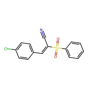 2-(Benzenesulfonyl)-3-(4-chlorophenyl)prop-2-enenitrile structure