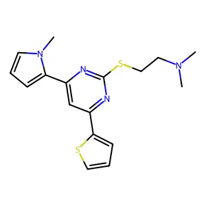 4Thienyl-6(1-MePyrrol)-2SEtNMe2-Pyr structure