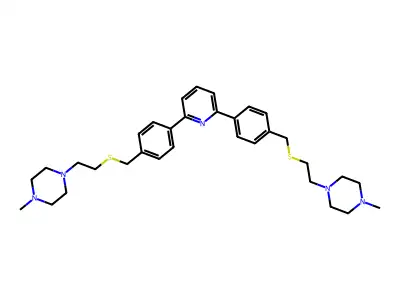 2,6-Bis(PhCH2SEt(4-MePip))Pyridine structure