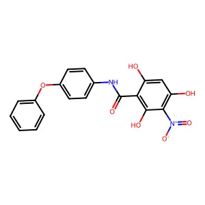Benzamide, 2,4,6-trihydroxy-3-nitro-N-(4-phenoxyphenyl)- structure