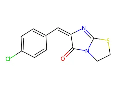 6-[(4-Chlorophenyl)methylidene]-2,3-dihydroimidazo[2,1-b][1,3]thiazol-5-one structure