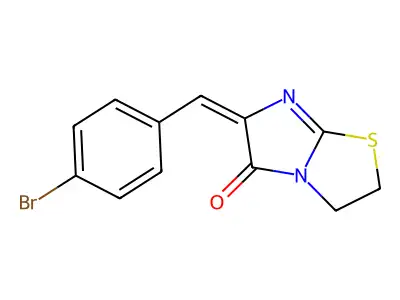 6-[(4-Bromophenyl)methylidene]-2,3-dihydroimidazo[2,1-b][1,3]thiazol-5-one structure