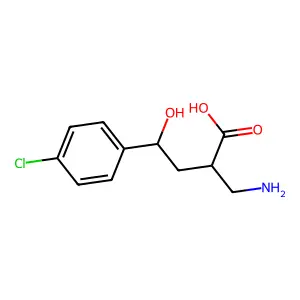 2-Aminomethyl-4-(4-chlorophenyl)-4-hydroxybutyric acid structure