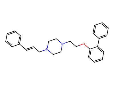 1-[2-(2-Phenylphenoxy)ethyl]-4-(3-phenylprop-2-enyl)piperazine structure