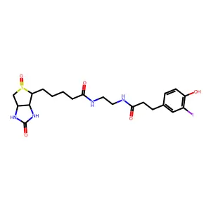 Biotinylamidoethyl-3-(4-hydroxy-3-iodo-phenyl)propionamide alpha-sulfoxide structure