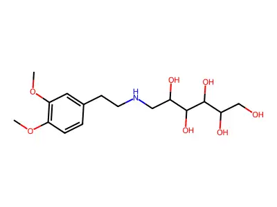 1-Deoxy-1-[[2-(3,4-dimethoxyphenyl)ethyl]amino]-D-glucitol structure