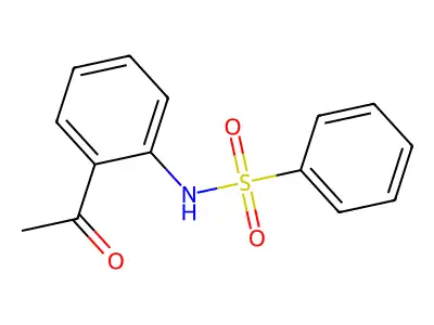 N-(2-acetylphenyl)benzenesulfonamide structure
