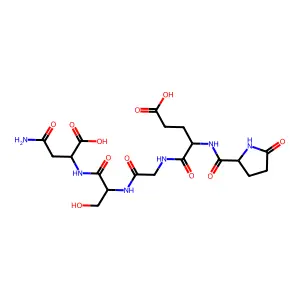 Pyroglutamyl-glutamyl-glycyl-seryl-asparagine structure