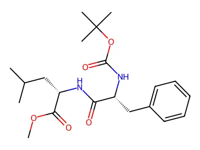 methyl N-(tert-butoxycarbonyl)phenylalanylleucinate structure