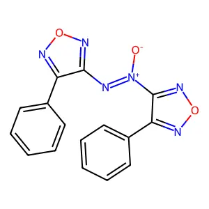 3-phenyl-4-[(4-phenyl-1,2,5-oxadiazol-3-yl)-NNO-azoxy]-1,2,5-oxadiazole structure