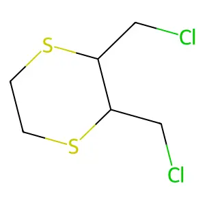 (2R,3S)-2,3-bis(chloromethyl)-1,4-dithiane structure