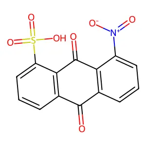9,10-Dihydro-8-nitro-9,10-dioxoanthracene-1-sulphonic acid structure