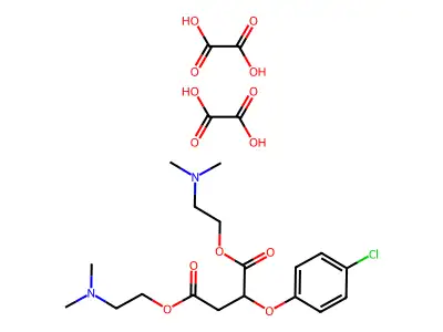 Bis(2-(dimethylamino)ethyl) (4-chlorophenoxy)butanedioate ethanedioate (1:2) structure