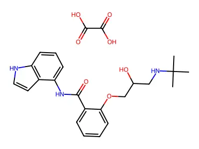 2-(3-((1,1-Dimethylethyl)amino)-2-hydroxypropoxy)-N-(1H-indol-4-yl)benzamide oxalate structure