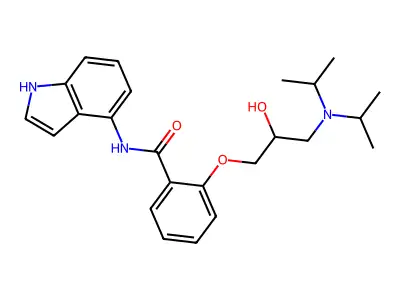 Benzamide, 2-(3-(bis(1-methylethyl)amino)-2-hydroxypropoxy)-N-1H-indol-4-yl- structure